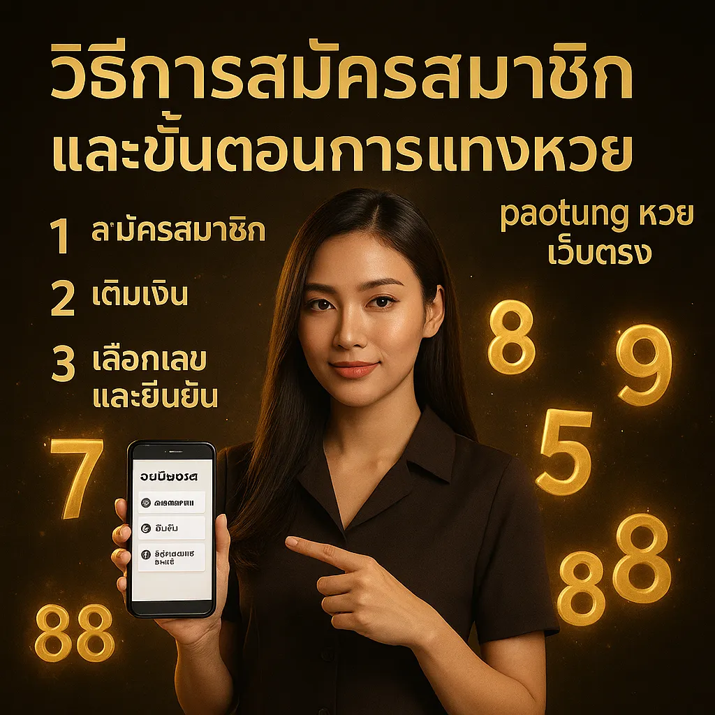 ภาพประกอบหัวข้อ วิธีการสมัครสมาชิกและขั้นตอนการแทงหวย