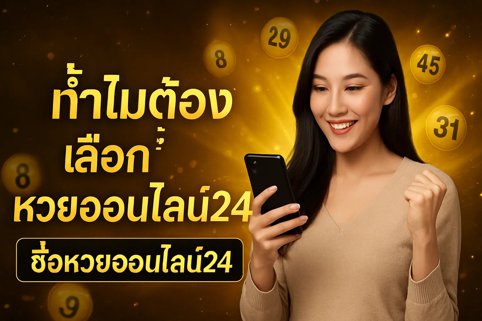 ภาพประกอบหัวข้อ ทำไมต้องเลือกซื้อหวยออนไลน์24