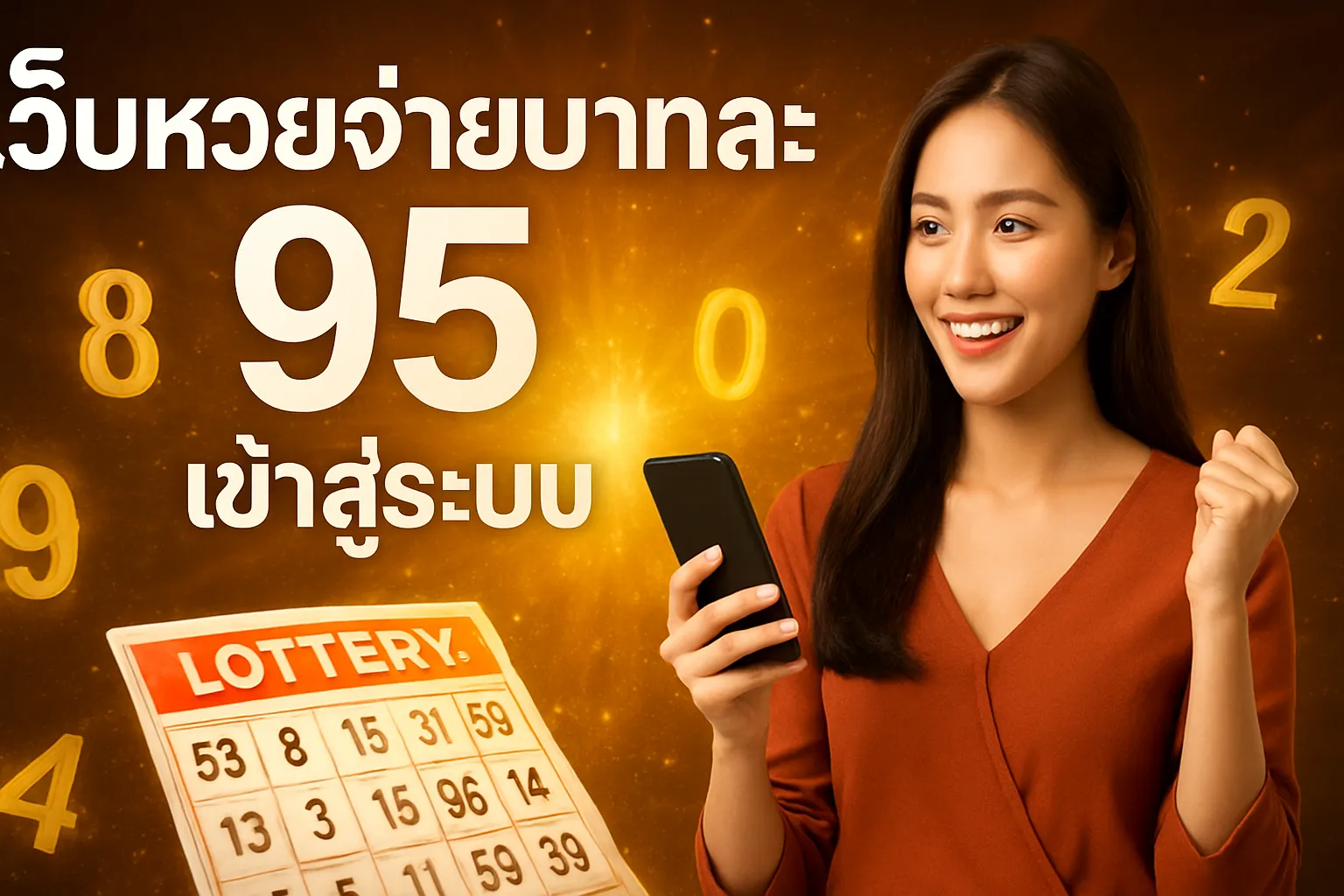 ภาพประกอบหัวข้อ การแทงหวยออนไลน์ผ่านเว็บหวยจ่ายบาทละ 95