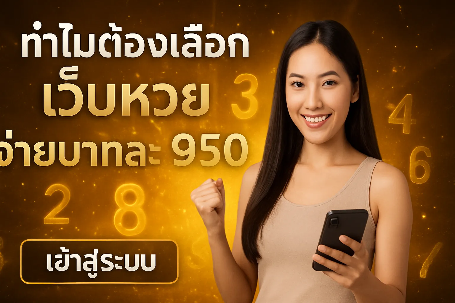 ภาพประกอบหัวข้อ ทำไมต้องเลือกเว็บหวยจ่ายบาทละ 950