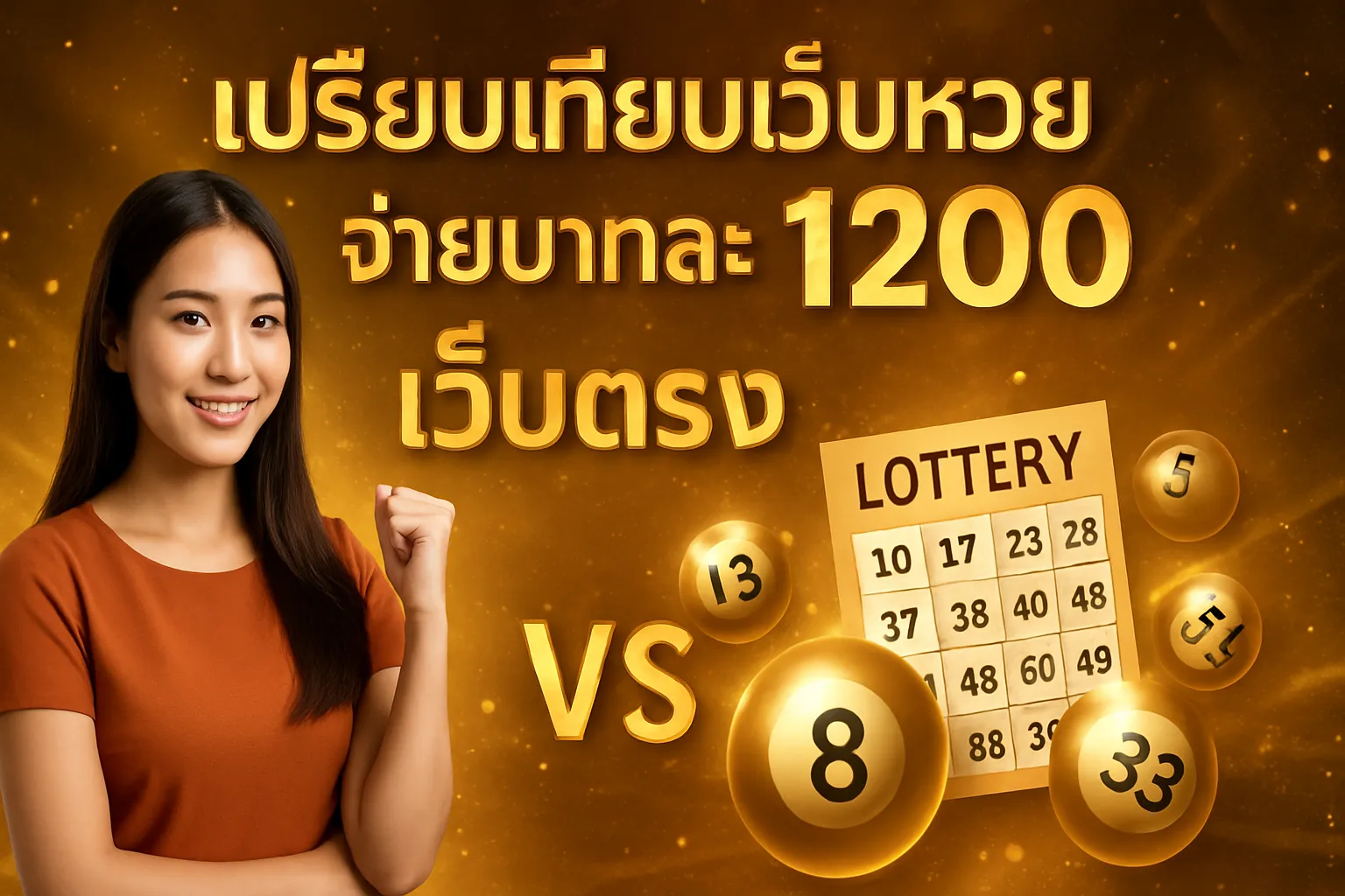 ภาพประกอบหัวข้อ เปรียบเทียบเว็บหวยจ่ายบาทละ1200 กับเว็บอื่น