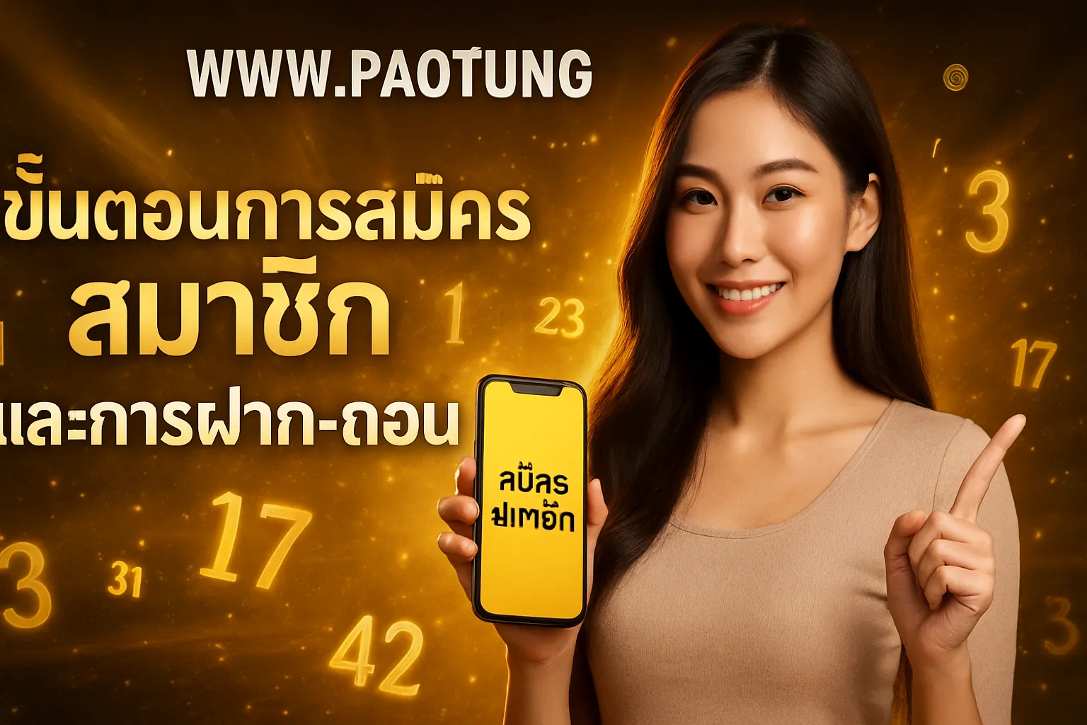 ภาพประกอบหัวข้อ ขั้นตอนการสมัครสมาชิกและการฝาก-ถอน